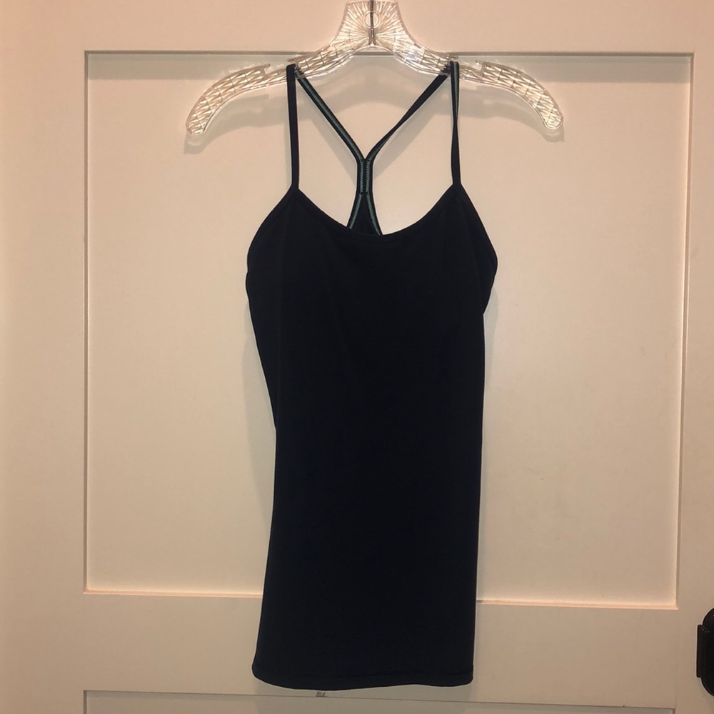 Lululemon Power Y tank, navy blue, size 6